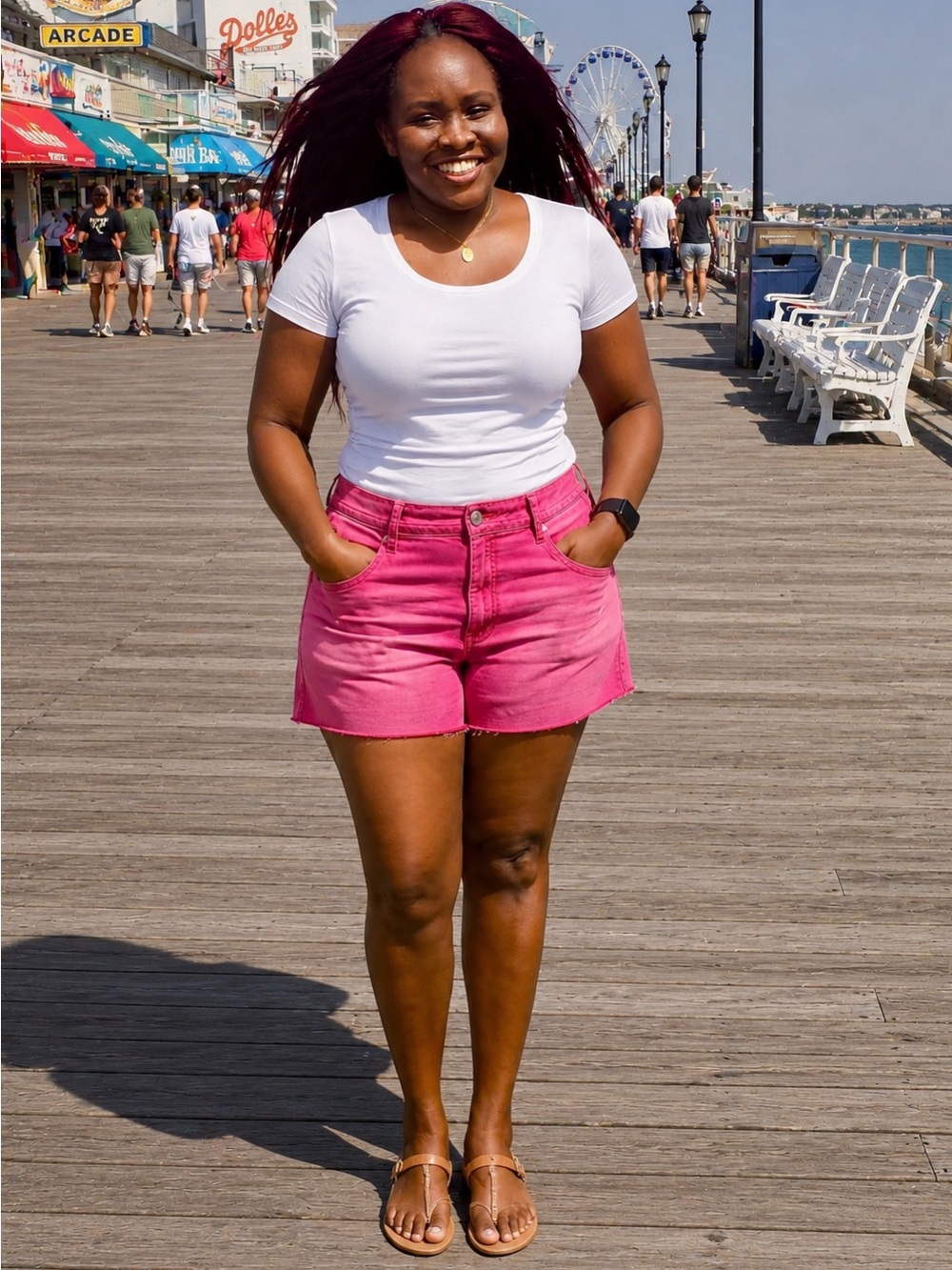 Almost Famous Vibrant Pink Women's Shorts